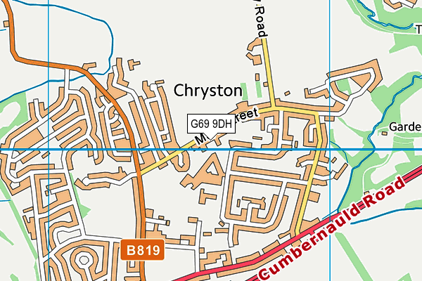 G69 9DH map - OS VectorMap District (Ordnance Survey)