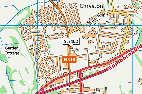 G69 9DQ map - OS VectorMap District (Ordnance Survey)