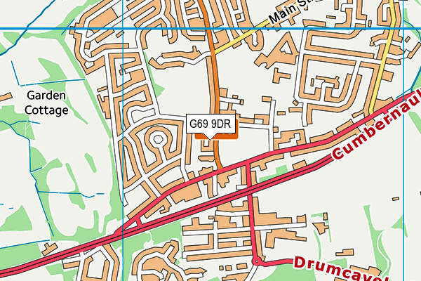 G69 9DR map - OS VectorMap District (Ordnance Survey)