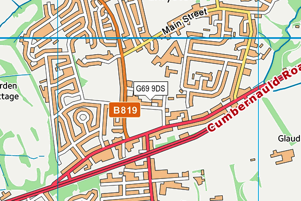 G69 9DS map - OS VectorMap District (Ordnance Survey)