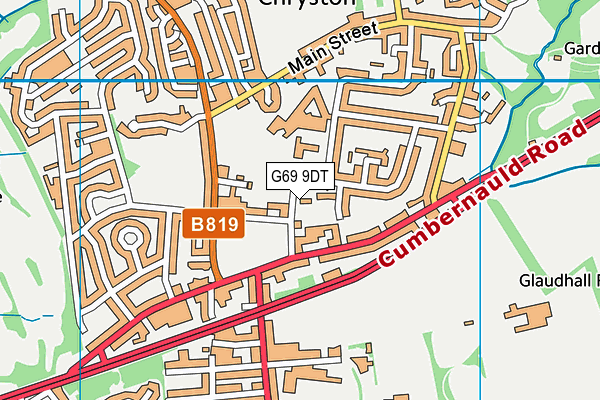 G69 9DT map - OS VectorMap District (Ordnance Survey)
