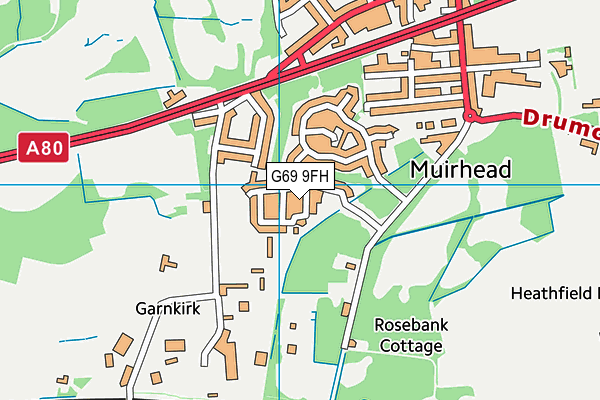 G69 9FH map - OS VectorMap District (Ordnance Survey)