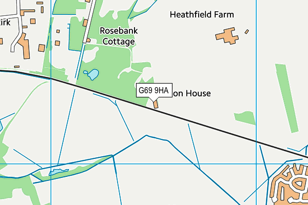 G69 9HA map - OS VectorMap District (Ordnance Survey)