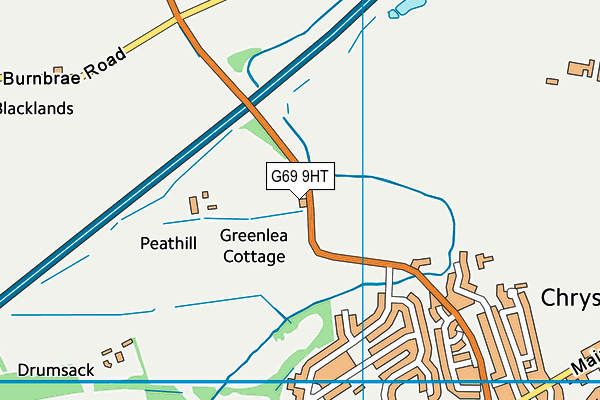 G69 9HT map - OS VectorMap District (Ordnance Survey)