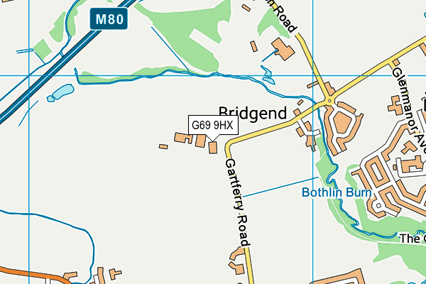 G69 9HX map - OS VectorMap District (Ordnance Survey)