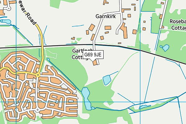 G69 9JE map - OS VectorMap District (Ordnance Survey)