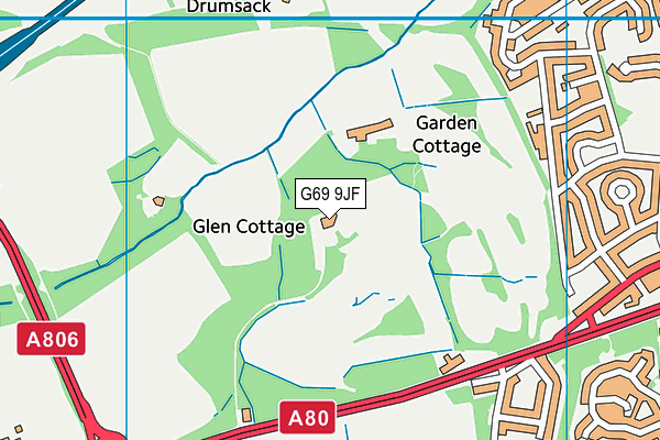 G69 9JF map - OS VectorMap District (Ordnance Survey)