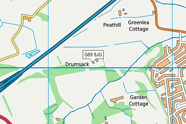 G69 9JG map - OS VectorMap District (Ordnance Survey)