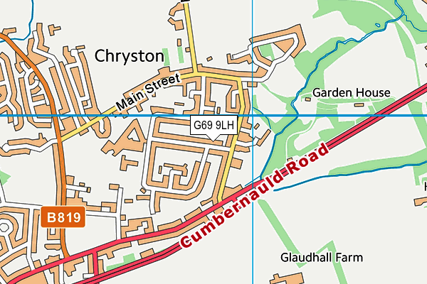 G69 9LH map - OS VectorMap District (Ordnance Survey)