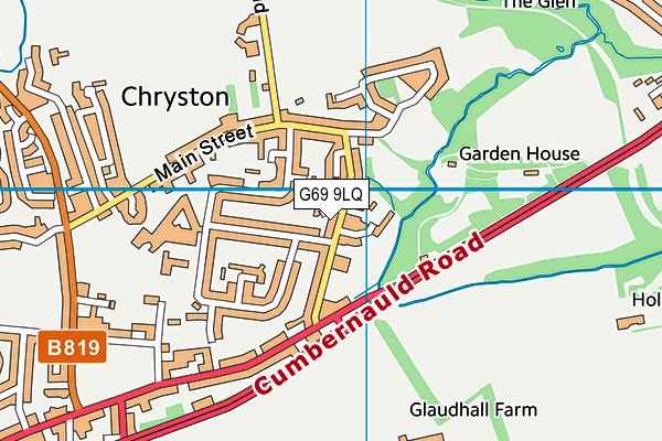 G69 9LQ map - OS VectorMap District (Ordnance Survey)