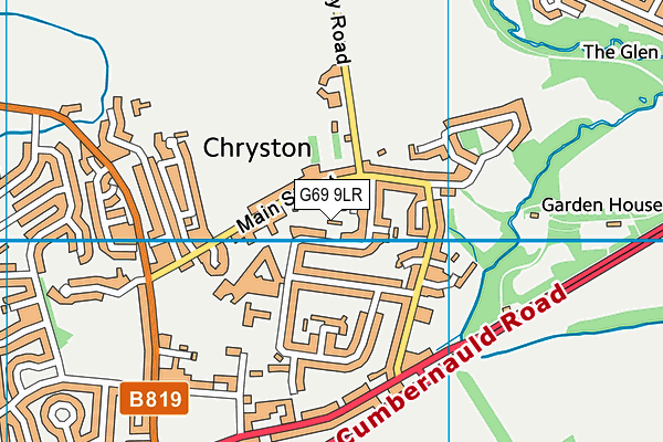 G69 9LR map - OS VectorMap District (Ordnance Survey)