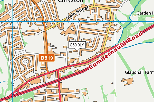 G69 9LY map - OS VectorMap District (Ordnance Survey)