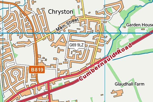 G69 9LZ map - OS VectorMap District (Ordnance Survey)