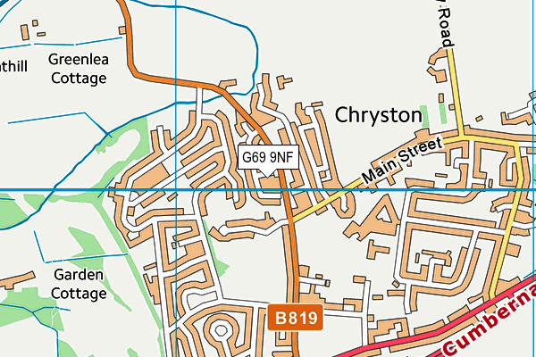 G69 9NF map - OS VectorMap District (Ordnance Survey)