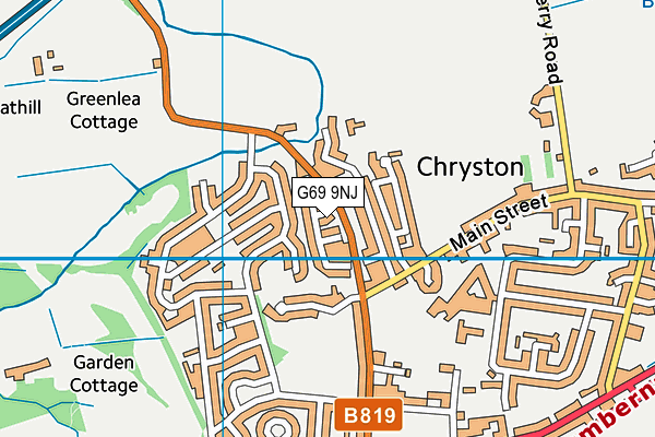 G69 9NJ map - OS VectorMap District (Ordnance Survey)