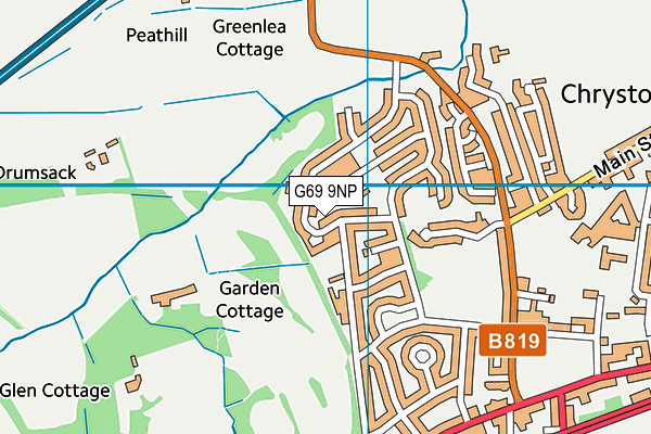 G69 9NP map - OS VectorMap District (Ordnance Survey)