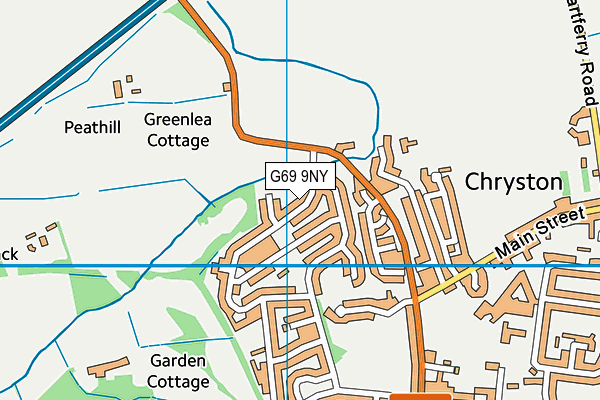 G69 9NY map - OS VectorMap District (Ordnance Survey)