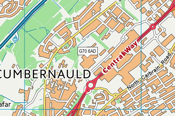 G70 6AD map - OS VectorMap District (Ordnance Survey)