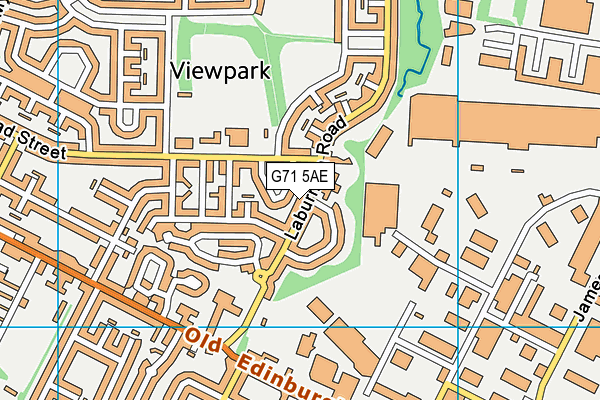 G71 5AE map - OS VectorMap District (Ordnance Survey)