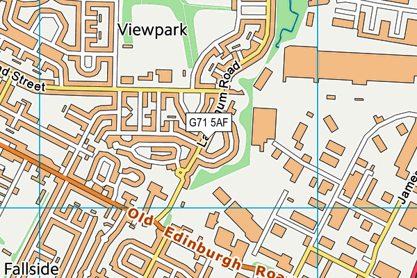 G71 5AF map - OS VectorMap District (Ordnance Survey)