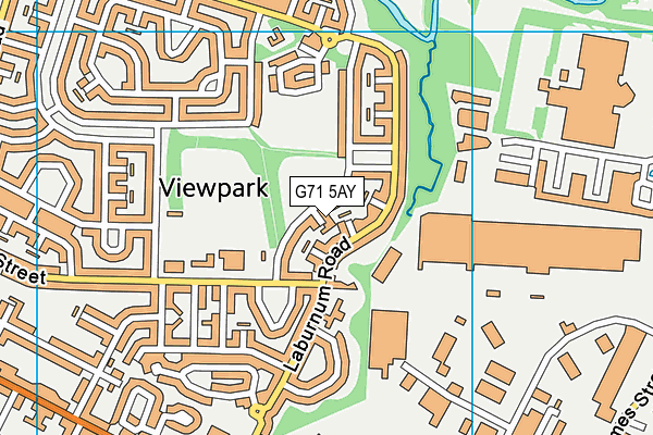 G71 5AY map - OS VectorMap District (Ordnance Survey)