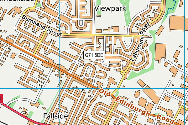 G71 5DE map - OS VectorMap District (Ordnance Survey)