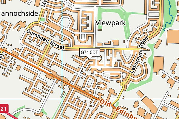 G71 5DT map - OS VectorMap District (Ordnance Survey)