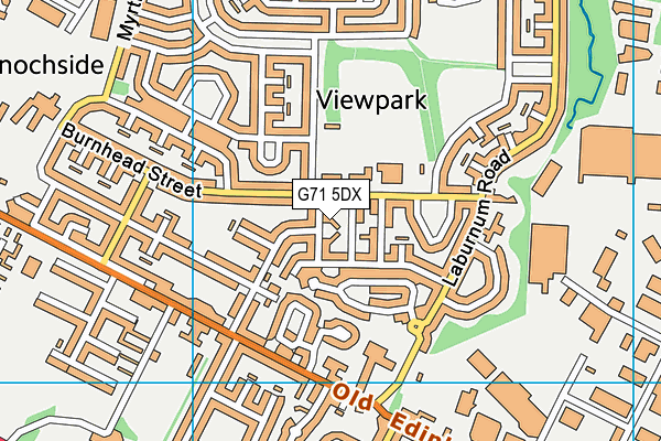 G71 5DX map - OS VectorMap District (Ordnance Survey)