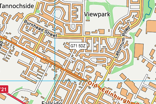 G71 5DZ map - OS VectorMap District (Ordnance Survey)