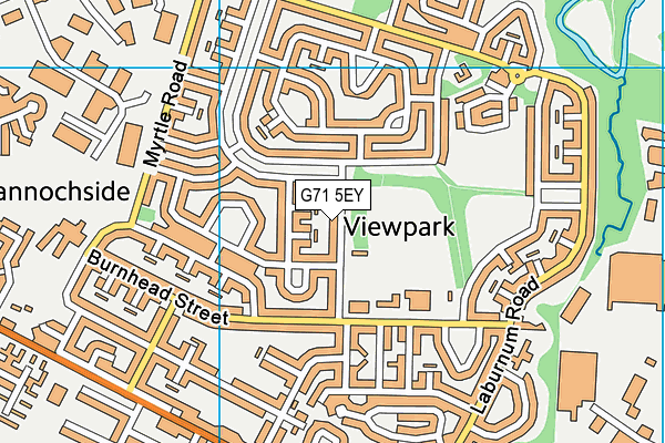 G71 5EY map - OS VectorMap District (Ordnance Survey)