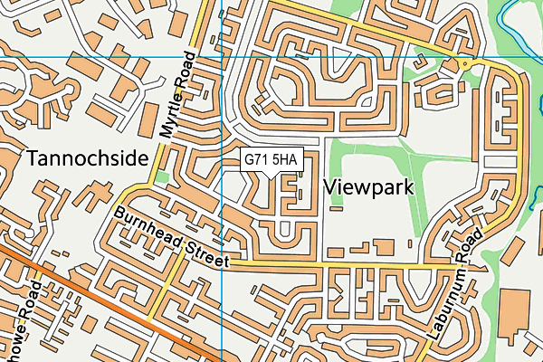 G71 5HA map - OS VectorMap District (Ordnance Survey)