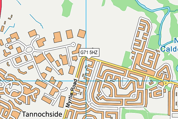 G71 5HZ map - OS VectorMap District (Ordnance Survey)