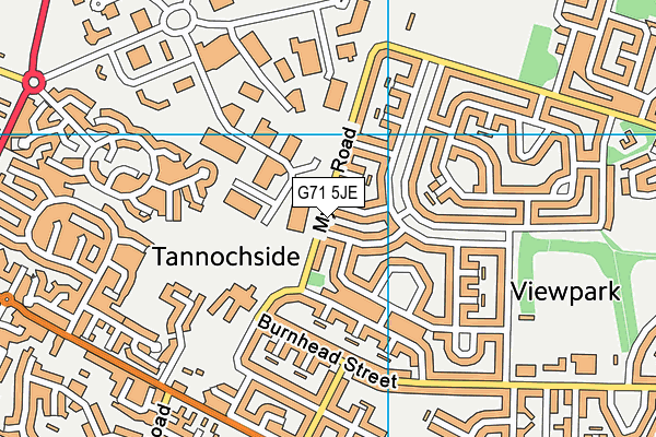 G71 5JE map - OS VectorMap District (Ordnance Survey)