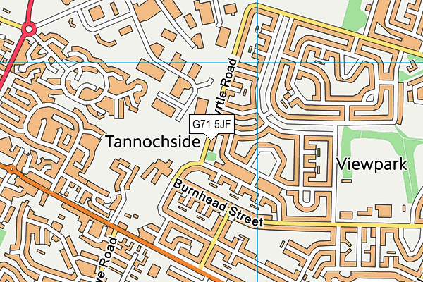 G71 5JF map - OS VectorMap District (Ordnance Survey)