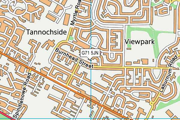 G71 5JN map - OS VectorMap District (Ordnance Survey)