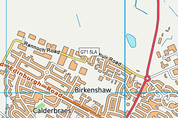 G71 5LA map - OS VectorMap District (Ordnance Survey)