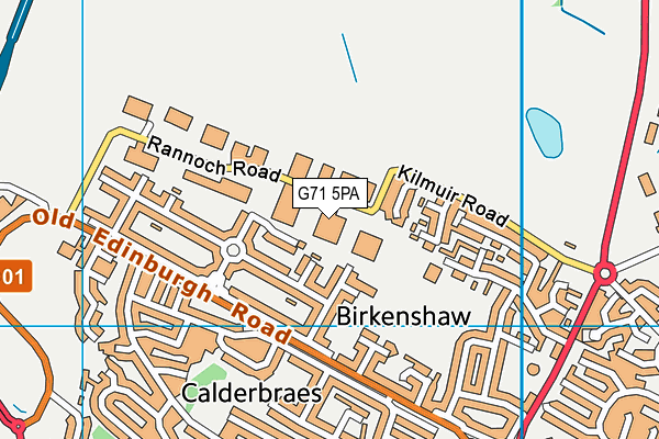 G71 5PA map - OS VectorMap District (Ordnance Survey)