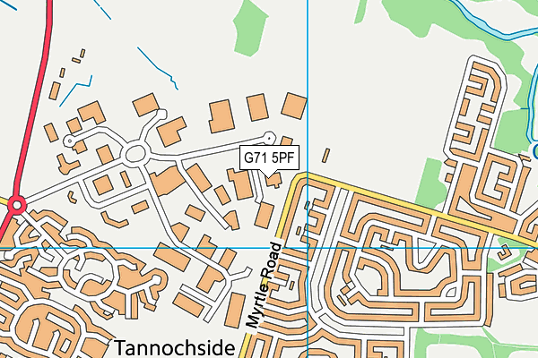 G71 5PF map - OS VectorMap District (Ordnance Survey)