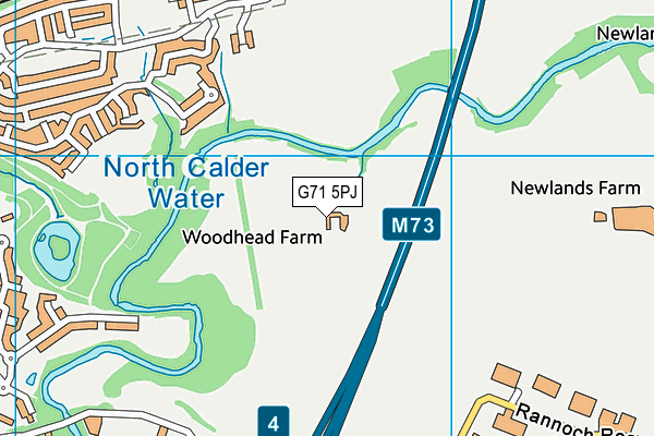 G71 5PJ map - OS VectorMap District (Ordnance Survey)