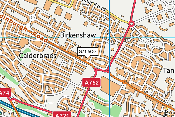 G71 5QG map - OS VectorMap District (Ordnance Survey)