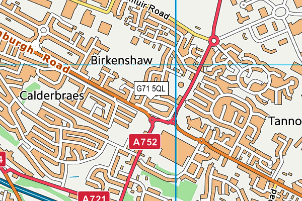 G71 5QL map - OS VectorMap District (Ordnance Survey)