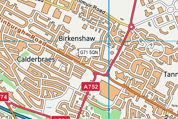 G71 5QN map - OS VectorMap District (Ordnance Survey)