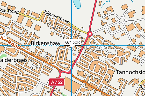 G71 5QR map - OS VectorMap District (Ordnance Survey)