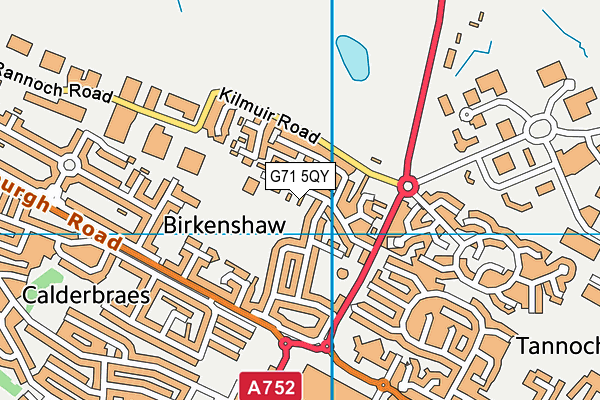 G71 5QY map - OS VectorMap District (Ordnance Survey)