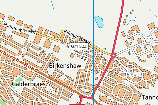 G71 5QZ map - OS VectorMap District (Ordnance Survey)