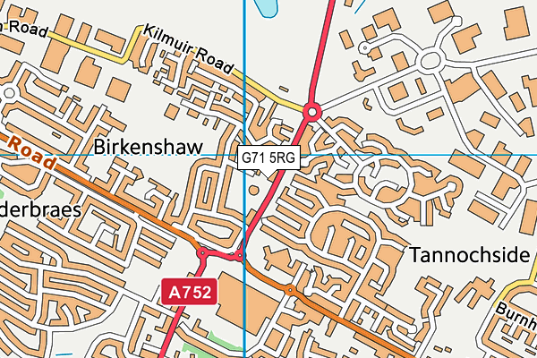 G71 5RG map - OS VectorMap District (Ordnance Survey)
