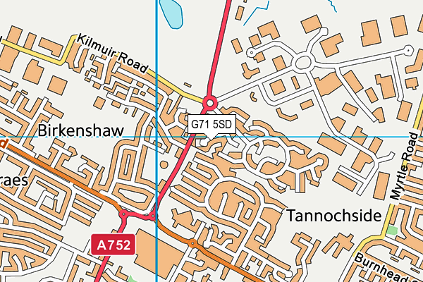 G71 5SD map - OS VectorMap District (Ordnance Survey)