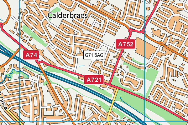 G71 6AG map - OS VectorMap District (Ordnance Survey)