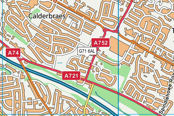 G71 6AL map - OS VectorMap District (Ordnance Survey)