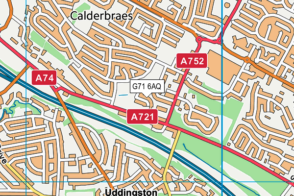 G71 6AQ map - OS VectorMap District (Ordnance Survey)